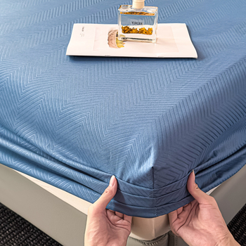 Navlaka za madrac s elastičnim rubom, trodjelni set, poliester, reaktivno bojanje