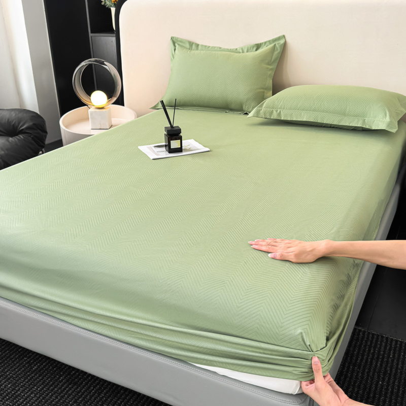 Navlaka za madrac s elastičnim rubom, trodjelni set, poliester, reaktivno bojanje