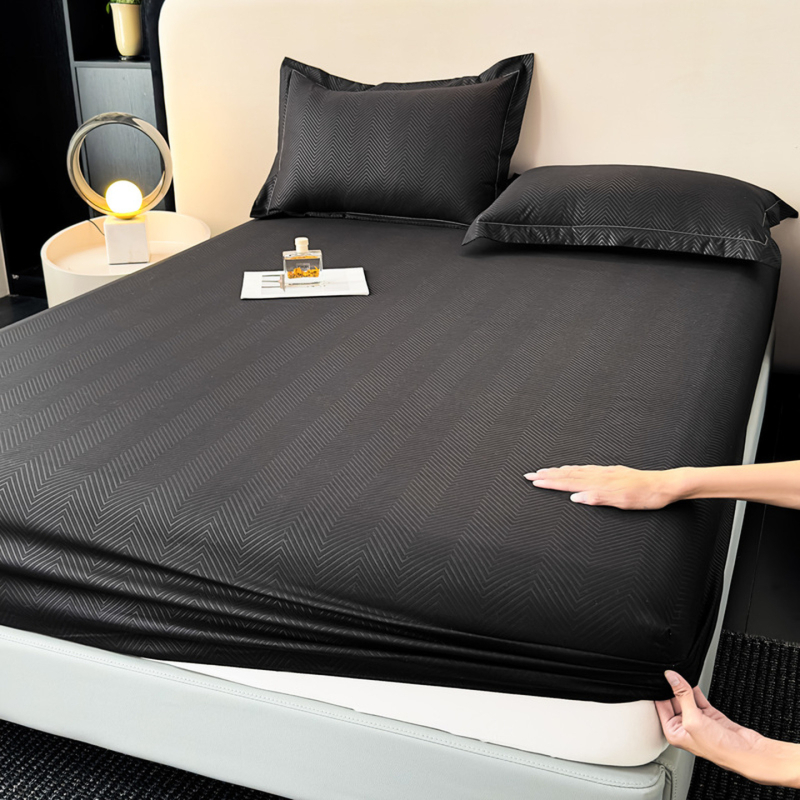 Navlaka za madrac s elastičnim rubom, trodjelni set, poliester, reaktivno bojanje