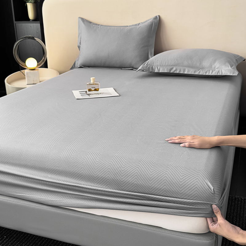 Navlaka za madrac s elastičnim rubom, trodjelni set, poliester, reaktivno bojanje