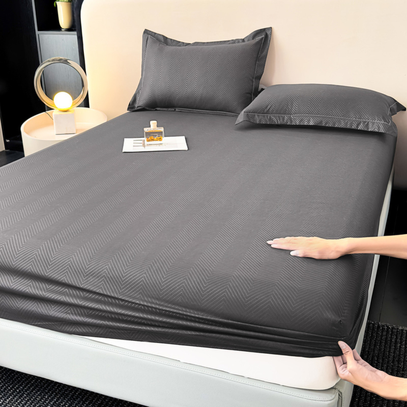 Navlaka za madrac s elastičnim rubom, trodjelni set, poliester, reaktivno bojanje