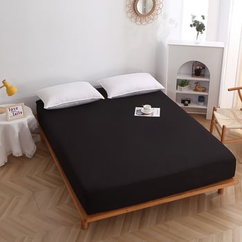 Bijeli elastični plašt za krevet s TPU, vodootporan, brušena površina, zaštita od procuravanja