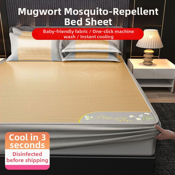 Ledinio šilko patalynės komplektas, 3 dalių, siuvinėti kraštai — premium sintetinis pluoštas