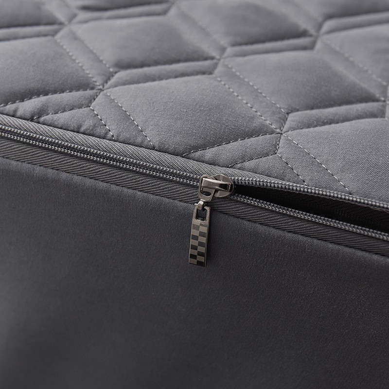 Husă de saltea cu fermoar, impermeabilă, cu umplutură din bumbac, material din fibre chimice, personalizabilă