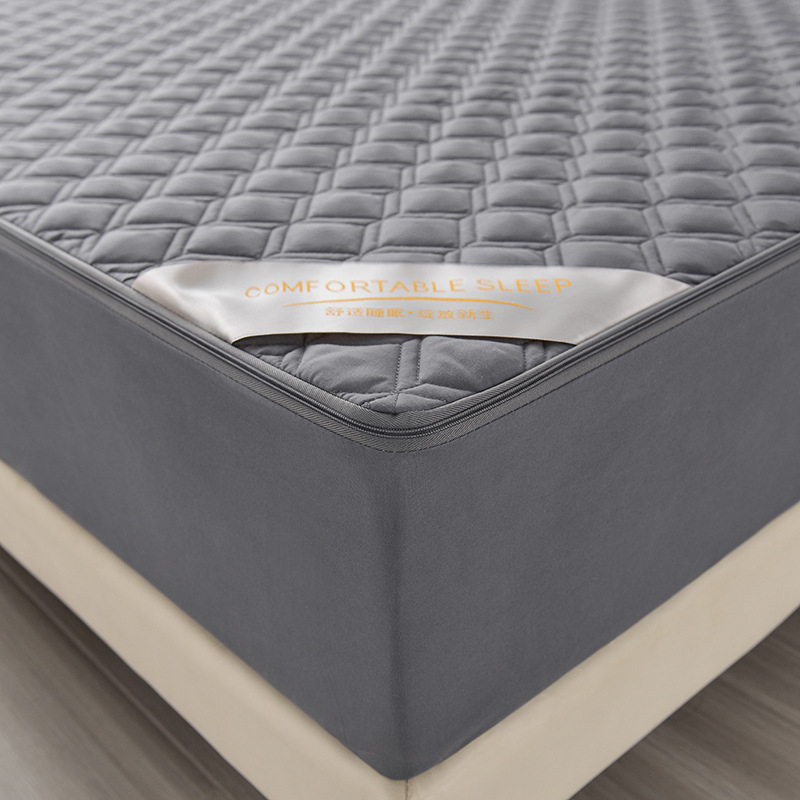 Husă de saltea cu fermoar, impermeabilă, cu umplutură din bumbac, material din fibre chimice, personalizabilă