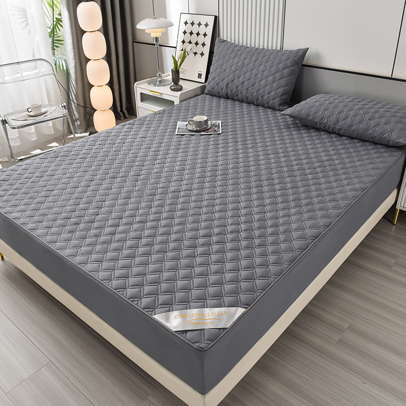 Husă de saltea cu fermoar, impermeabilă, cu umplutură din bumbac, material din fibre chimice, personalizabilă