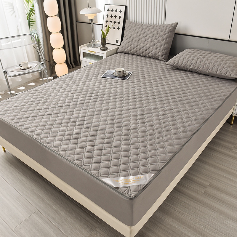 Husă de saltea cu fermoar, impermeabilă, cu umplutură din bumbac, material din fibre chimice, personalizabilă