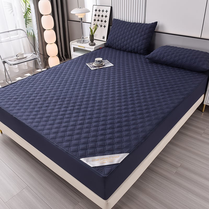 Husă de saltea cu fermoar, impermeabilă, cu umplutură din bumbac, material din fibre chimice, personalizabilă