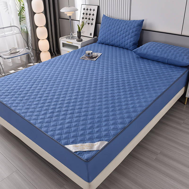 Husă de saltea cu fermoar, impermeabilă, cu umplutură din bumbac, material din fibre chimice, personalizabilă