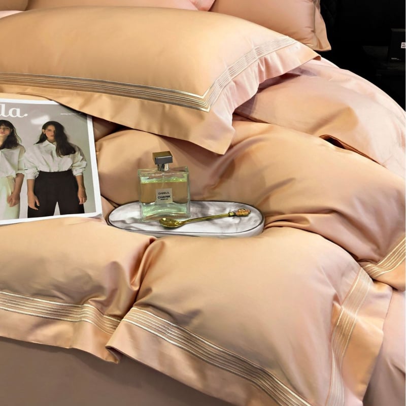 Three Leopards set de pat din bumbac, brodat, vopsire reactiva, țesătură grea 3000–3500 g