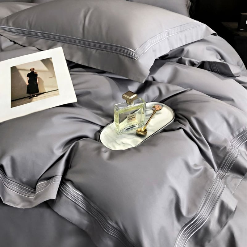 Three Leopards set de pat din bumbac, brodat, vopsire reactiva, țesătură grea 3000–3500 g