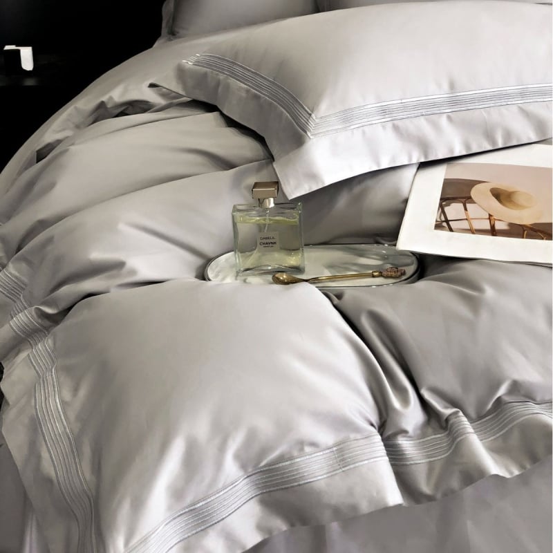 Three Leopards set de pat din bumbac, brodat, vopsire reactiva, țesătură grea 3000–3500 g