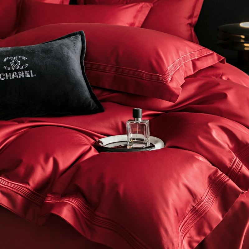 Three Leopards set de pat din bumbac, brodat, vopsire reactiva, țesătură grea 3000–3500 g