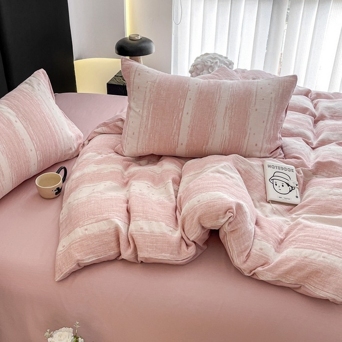 Set posteljine od 100% pamuka, jacquard, trostruka vlakna, četverodijelni komplet s navlakom za madrac