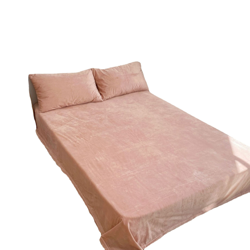 Japānas stilā samta gultas palags ar gumiju – vienkāršs audums, reaktīvā krāsošana, svars 1000–1499 g