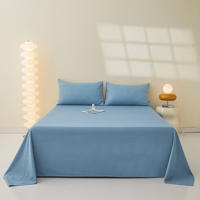 Meng kaiyue 100% kokvilna, berzēts twills, vienkrāsains raksts, reaktīvā krāsošana