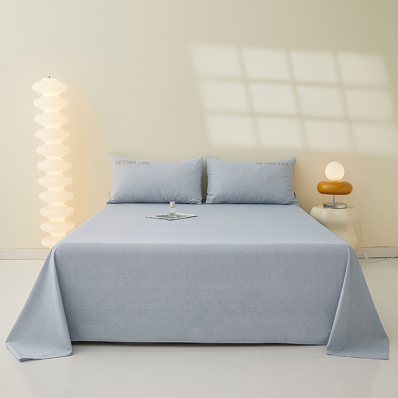 Meng kaiyue 100% kokvilna, berzēts twills, vienkrāsains raksts, reaktīvā krāsošana