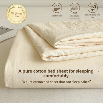 Ins stila minimalistiska kokvilnas gultasveļas komplekts, 3 daļas, Twill audums, brūsenā tekstūra, reaktīvā krāsošana