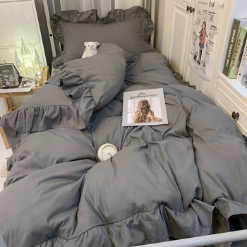 Gultas veļas komplekts ar svītrainu rakstu, 100% kokvilna, twill audums, reaktīvā druka, vienkāršs stils