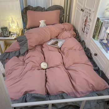 Gultas veļas komplekts ar svītrainu rakstu, 100% kokvilna, twill audums, reaktīvā druka, vienkāršs stils