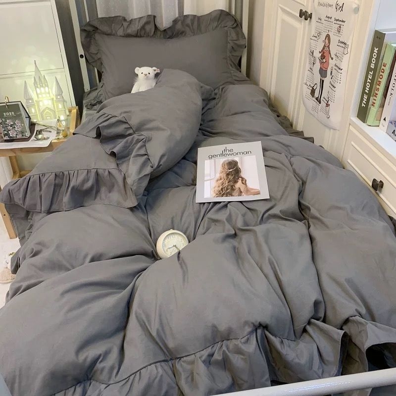 Gultas veļas komplekts ar svītrainu rakstu, 100% kokvilna, twill audums, reaktīvā druka, vienkāršs stils