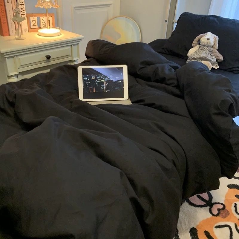 Gultas veļas komplekts ar svītrainu rakstu, 100% kokvilna, twill audums, reaktīvā druka, vienkāršs stils