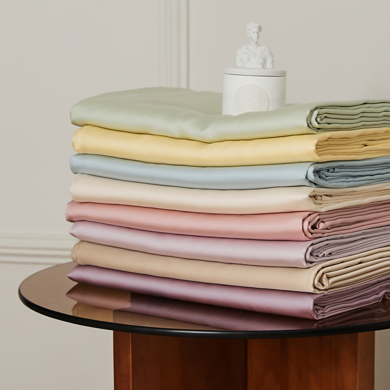 Lyocell guļamistabas veļas četrdaļīgs komplekts – satīna audums, reaktīvā krāsošana, Lyocell šķiedra, svars 1000–1500 g