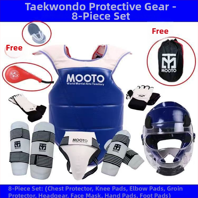 Taekwondo zaštitna oprema – potpuno set od 5–8 komada za djecu i odrasle, debeli oklop, Zecheng Sports