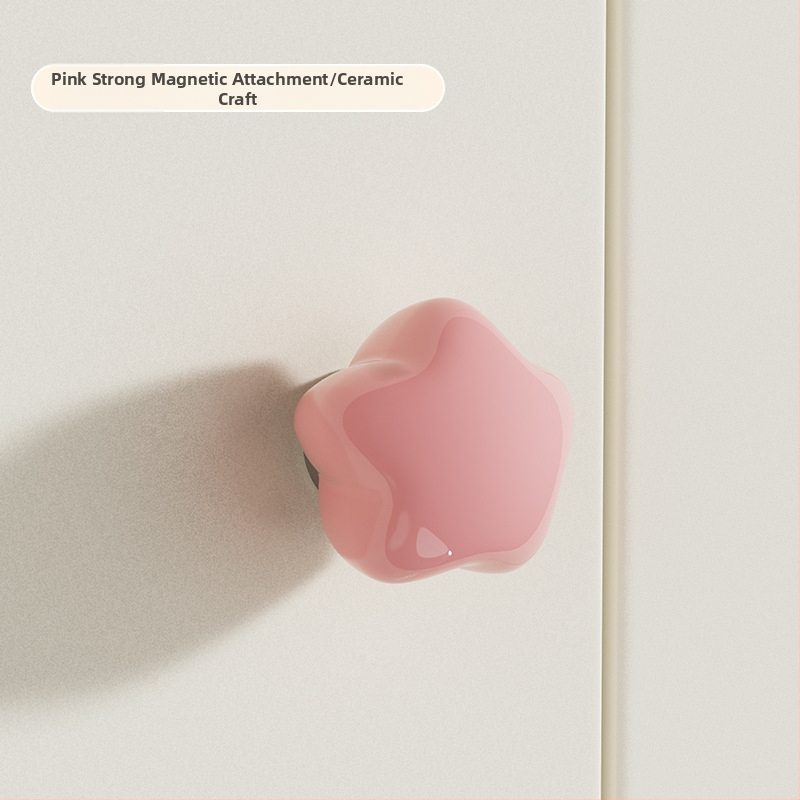 Magnētisks āķis ar piecu zvaigznīšu formu, virtuvei un ledusskapim, PP materiāls, slodze 5–10 kg, viens āķis, mūsdienīgs minimālisms