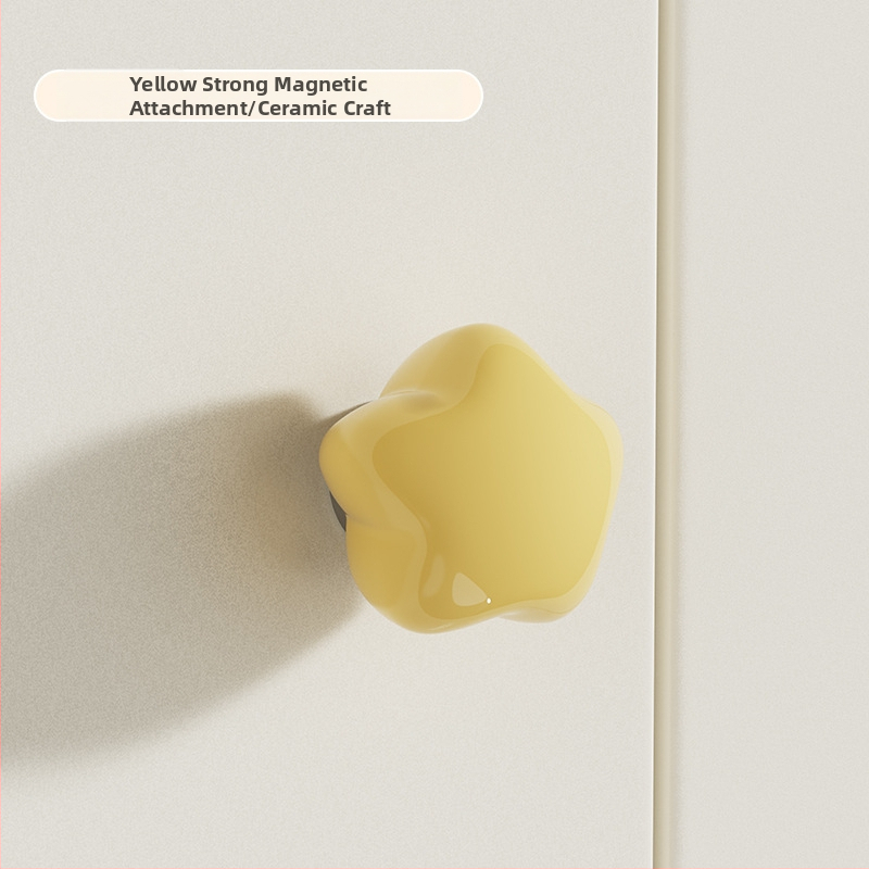 Magnētisks āķis ar piecu zvaigznīšu formu, virtuvei un ledusskapim, PP materiāls, slodze 5–10 kg, viens āķis, mūsdienīgs minimālisms