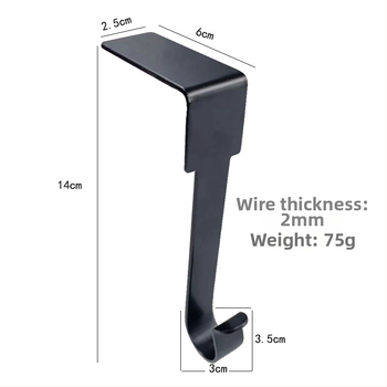 Dzelzs vienkāršs āķis, mūsdienīgs minimālisma dizains, slodze 10–15 kg, 1 gab.