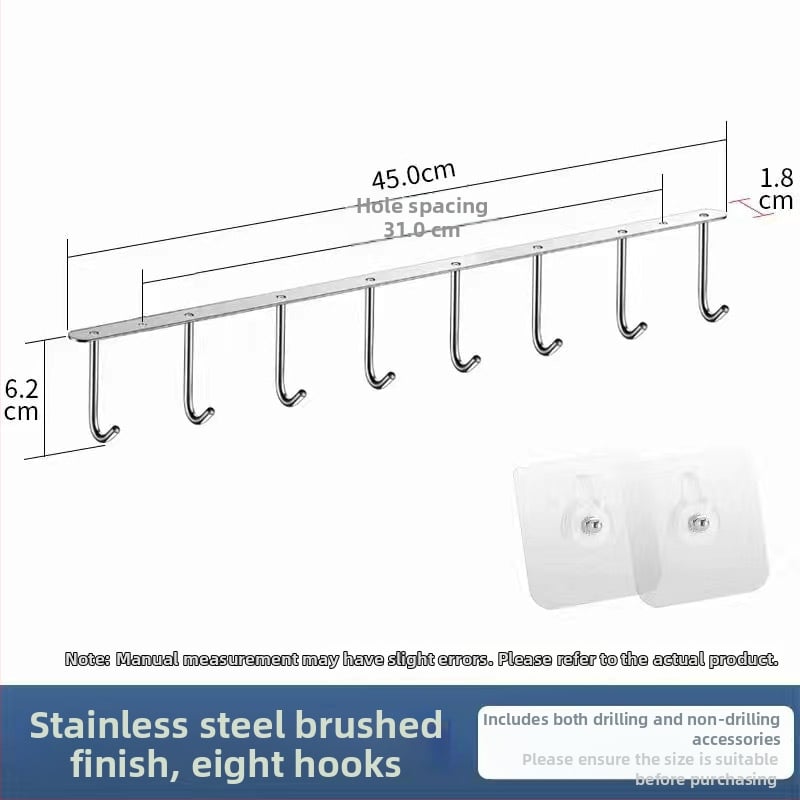 Elyson 304 nerūsējošā tērauda skapja apakšējā āķis, bez urbšanas, stiprināms pie sienas, krāsots pārklājums, mūsdienīgs minimālisma stils