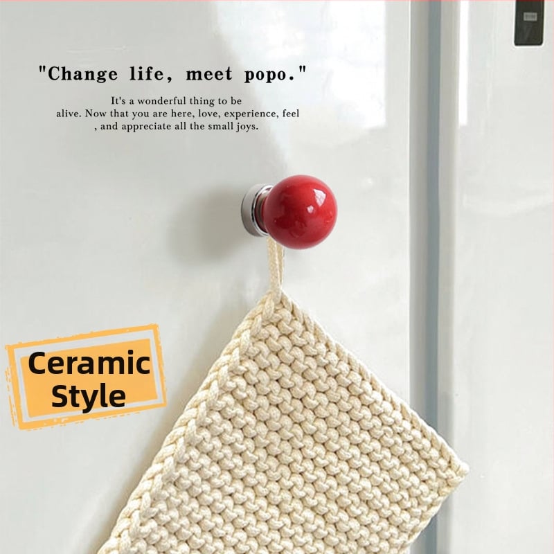 Keramikas sfēras magnētiskais āķis – viens āķis, mūsdienīgs minimalistiskais stils, kravnesība 3–5 kg, modelis JY318