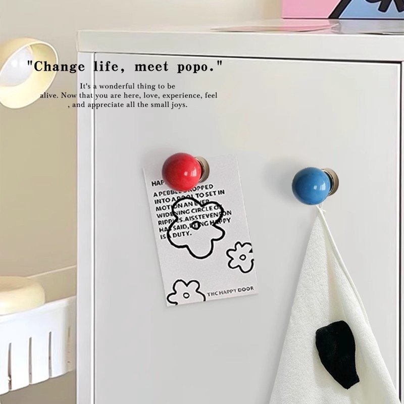 Keramikas sfēras magnētiskais āķis – viens āķis, mūsdienīgs minimalistiskais stils, kravnesība 3–5 kg, modelis JY318