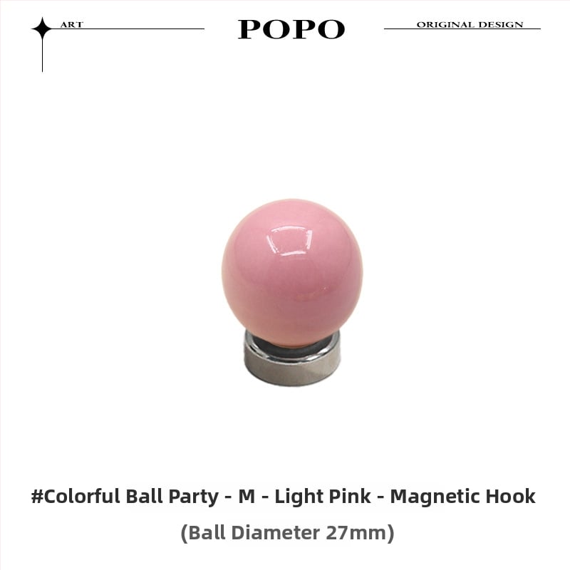 Keramikas sfēras magnētiskais āķis – viens āķis, mūsdienīgs minimalistiskais stils, kravnesība 3–5 kg, modelis JY318