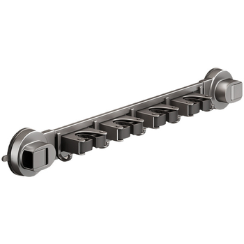 Mopu turētājs ar sūkņa kausu – sienas uzstādīšana bez urbumiem, no oglekļa tērauda + ABS, pulverizēts pārklājums, mūsdienīgs minimālisma stils, zīmols Diligent