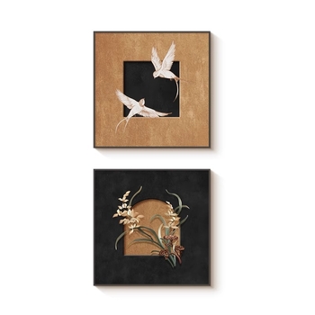 Retro stila dekoratīvā sienas glezna ar ainavu, abstrakciju un augu motīviem; pakarināms vai rāmis; PS rāmis; inkjet druka; teksturēta filmas kodols