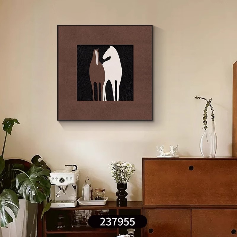 Retro stila dekoratīvā sienas glezna ar ainavu, abstrakciju un augu motīviem; pakarināms vai rāmis; PS rāmis; inkjet druka; teksturēta filmas kodols