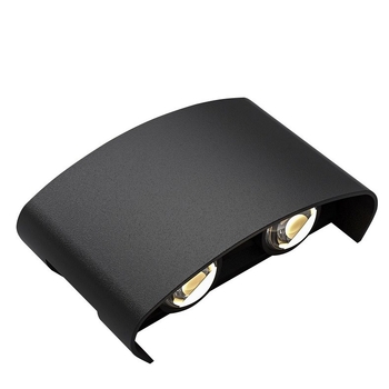 Išorinė sieninė LED lempa su dviem galvomis, atspari vandeniui, 220V, geležinis korpusas