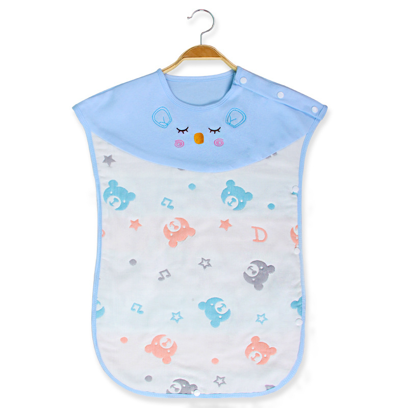 Sac de dormit pentru bebeluși din tifon de bumbac, fără mâneci, stil vestă, model cartoon, subțire