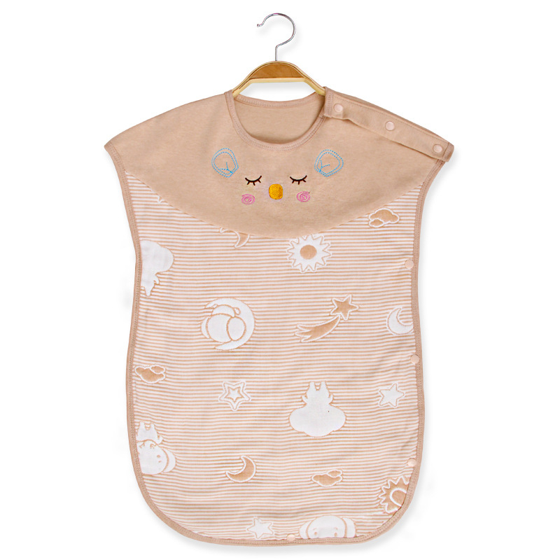 Sac de dormit pentru bebeluși din tifon de bumbac, fără mâneci, stil vestă, model cartoon, subțire