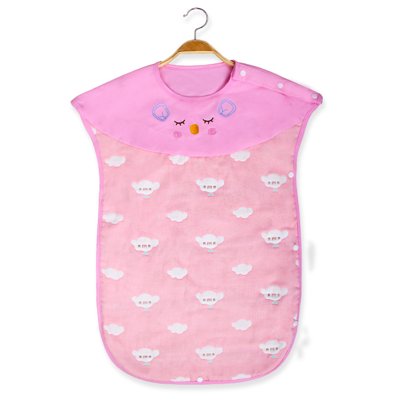 Sac de dormit pentru bebeluși din tifon de bumbac, fără mâneci, stil vestă, model cartoon, subțire