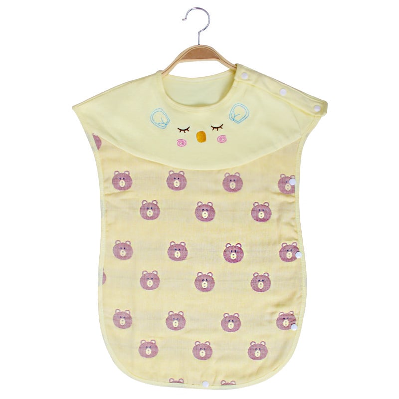 Sac de dormit pentru bebeluși din tifon de bumbac, fără mâneci, stil vestă, model cartoon, subțire