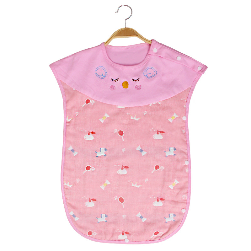 Sac de dormit pentru bebeluși din tifon de bumbac, fără mâneci, stil vestă, model cartoon, subțire