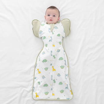 Sac de dormit pentru nou-născuți, stil cocoon, exterior din bumbac și căptușeală din bumbac, respirabil, pentru nou-născuți 0–1 ani, iarnă primăvară toamnă