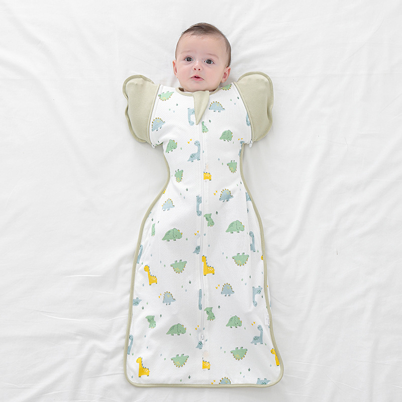 Sac de dormit pentru nou-născuți, stil cocoon, exterior din bumbac și căptușeală din bumbac, respirabil, pentru nou-născuți 0–1 ani, iarnă primăvară toamnă