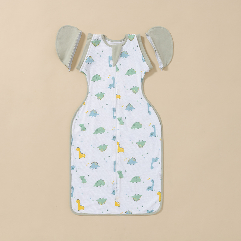 Sac de dormit pentru nou-născuți, stil cocoon, exterior din bumbac și căptușeală din bumbac, respirabil, pentru nou-născuți 0–1 ani, iarnă primăvară toamnă