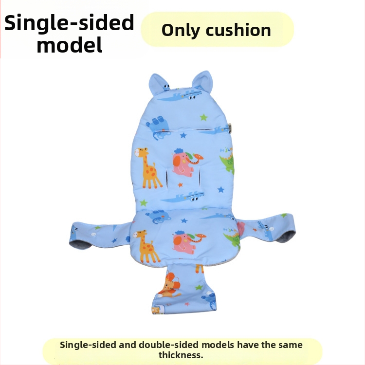 X1 Zīdaiņa ratiņu sēdekļa spilvens — pilnībā aptverts, kokvilnas/poliester materiāls, universāls visām sezonām