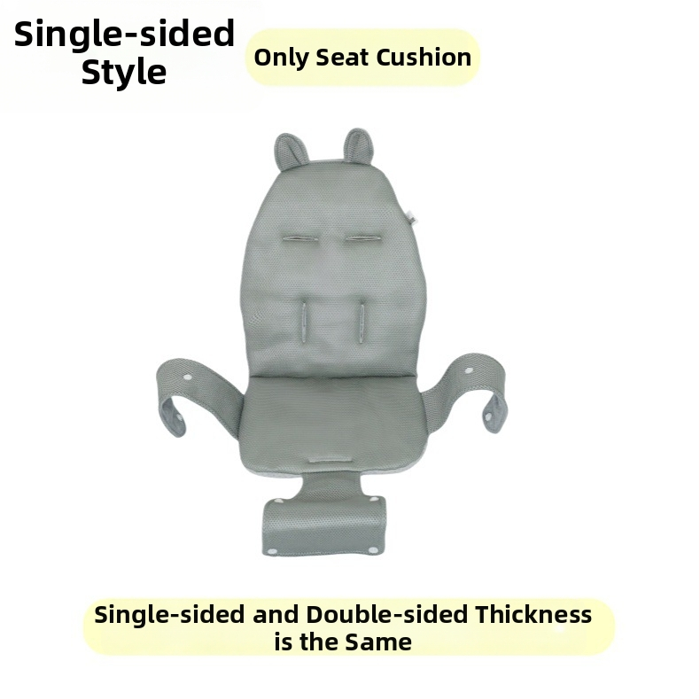 X1 Zīdaiņa ratiņu sēdekļa spilvens — pilnībā aptverts, kokvilnas/poliester materiāls, universāls visām sezonām