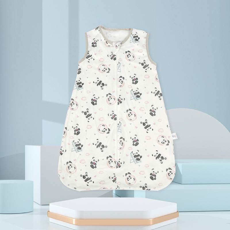 Sac de dormit pentru bebeluși, fără mâneci, stil cocoon, dintr-o singură strat subțire din bumbac pur (95%+), umplutură: bumbac pur, lavabil
